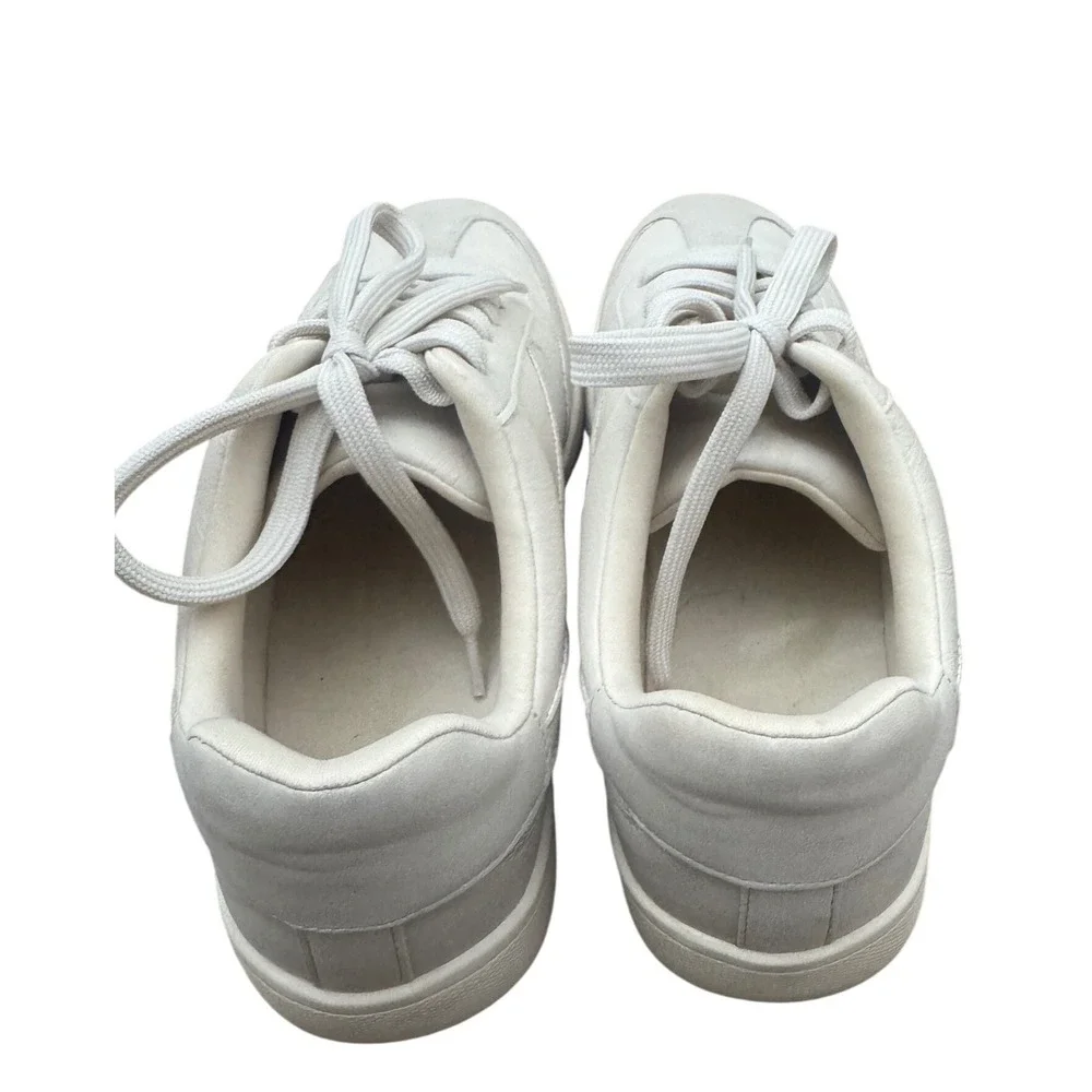 DV‎ Dolce Vita Voyage White Leather Suede Lace Up Sneakers Women's Size 9.5